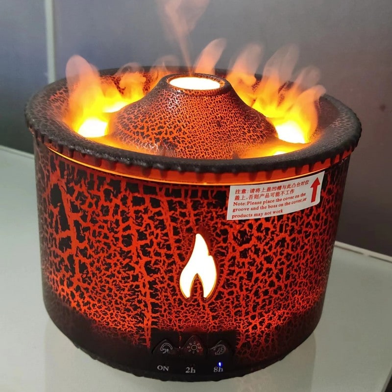 Ultrasonic Essential Oil Diffuser with Flame Light and Jellyfish Mist Mode Aromatherapy Machine