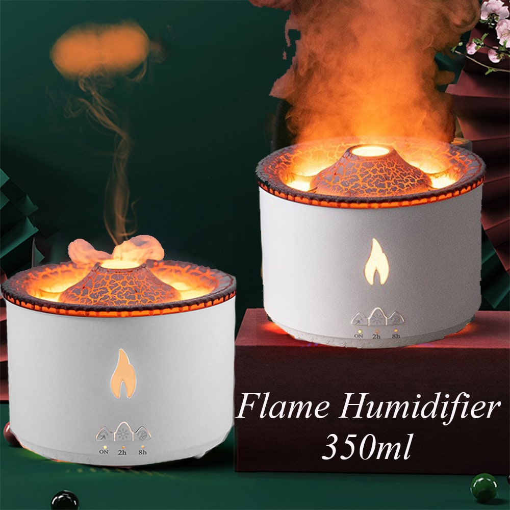 Ultrasonic Essential Oil Diffuser with Flame Light and Jellyfish Mist Mode Aromatherapy Machine