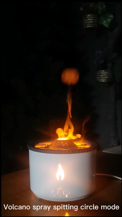 Ultrasonic Essential Oil Diffuser with Flame Light and Jellyfish Mist Mode Aromatherapy Machine