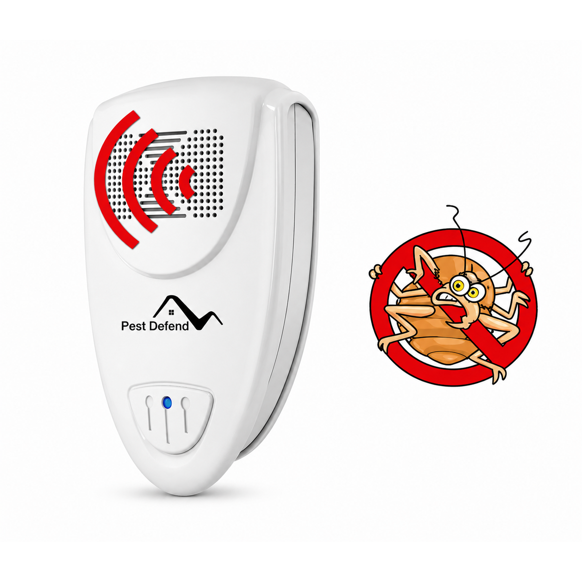 Ultrasonic Pest Repeller Plug Portable LED Indicator Compact White