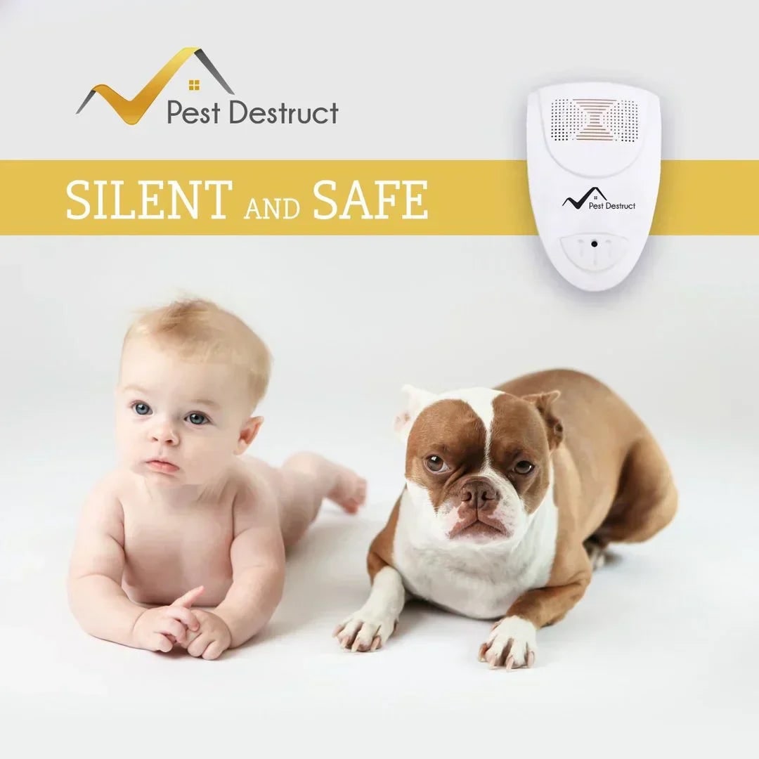 Ultrasonic Pest Repeller Plug Portable LED Indicator Compact White