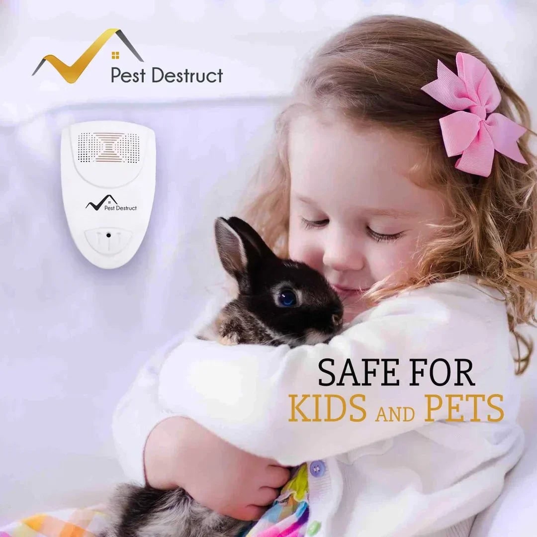 Ultrasonic Pest Repeller Plug Portable LED Indicator Compact White