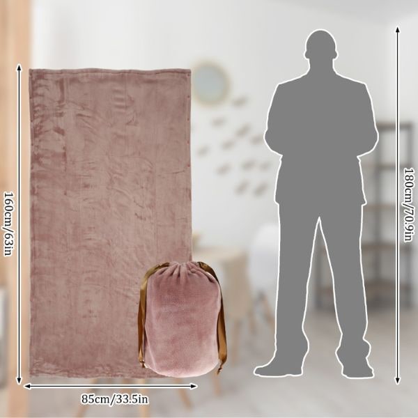 USB Heated Blanket and Throw with Plush Fleece Storage Bag 63 X 33 Inches King Size Electric