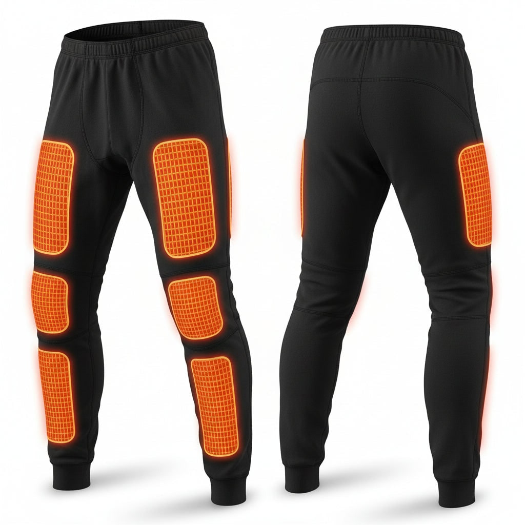 USB Heated Long Johns Thermal Underwear Set with Multiple Heating Zones for Cold Weather