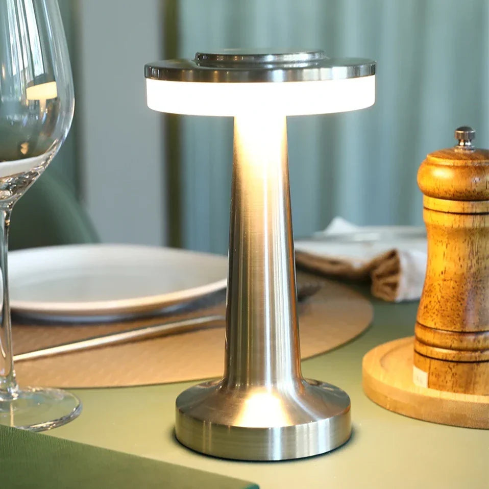 Portable Dimmable Table Lamp Elegant Retro Design