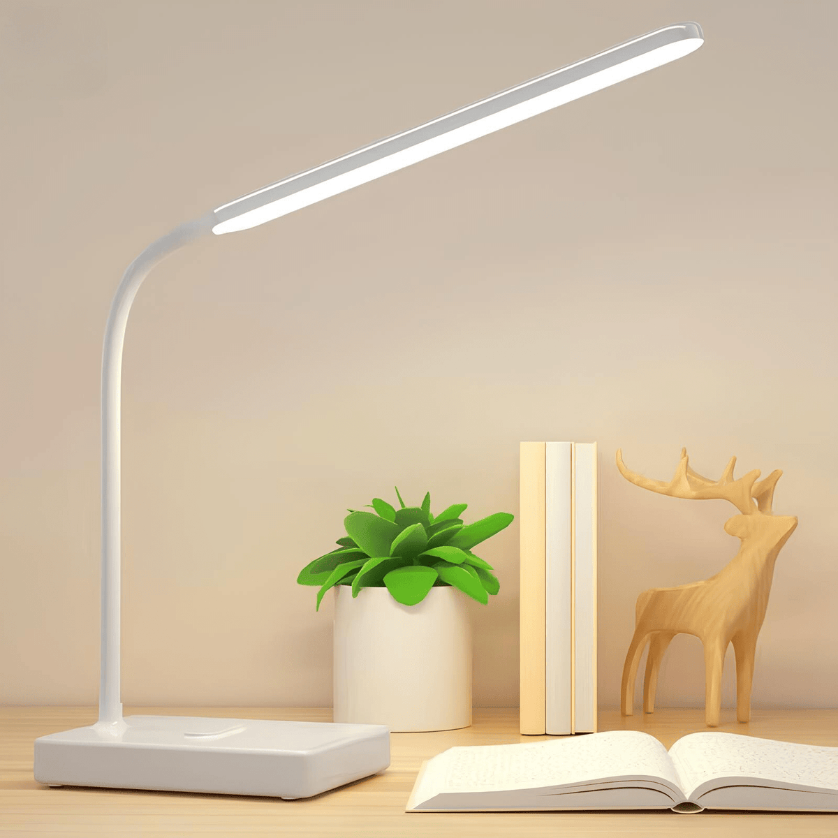 Flexible Arm Desk Lamp Rechargeable Adjustable Light