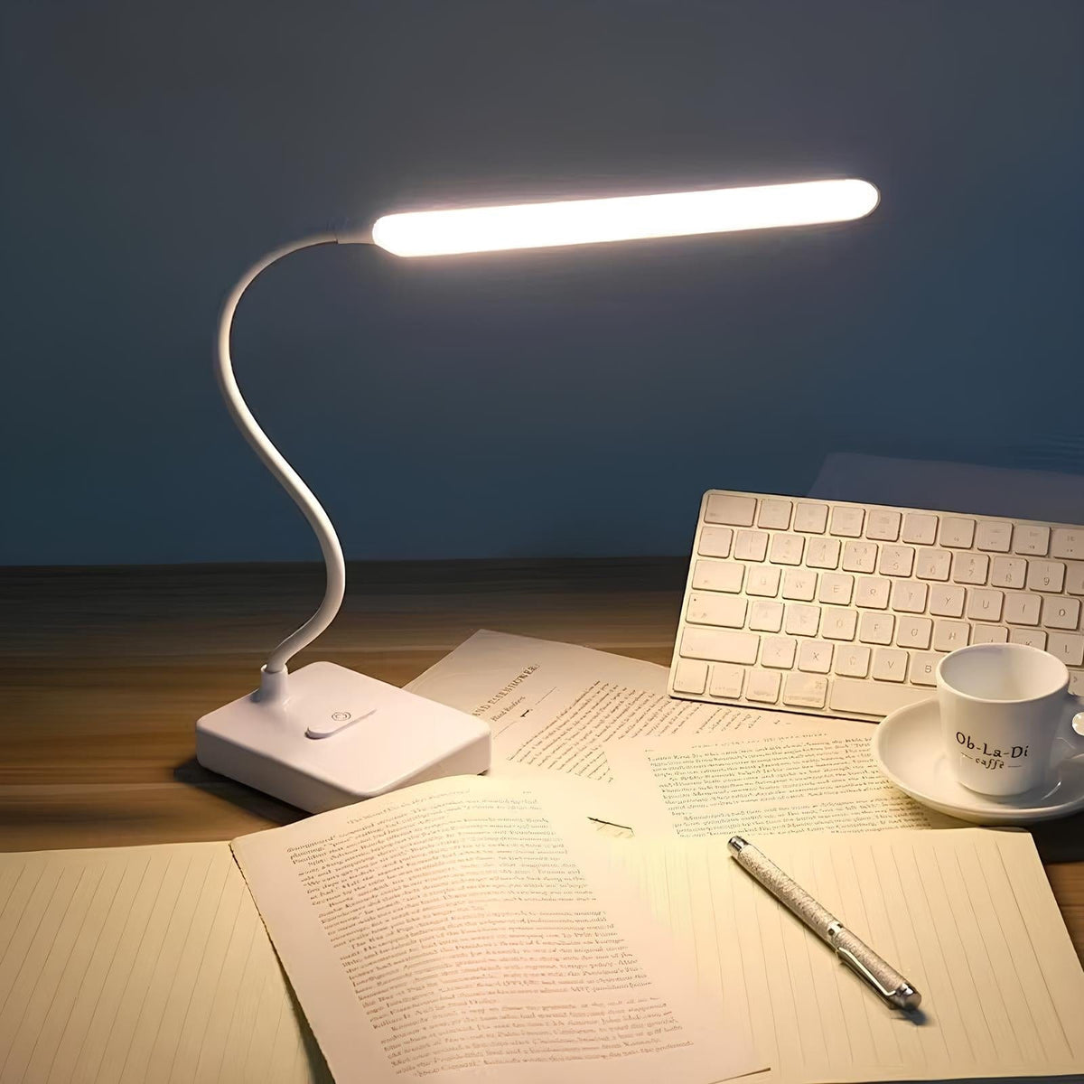 Flexible Arm Desk Lamp Rechargeable Adjustable Light