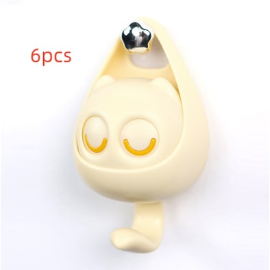 Wall Hooks with Adhesive Backing Winking Cat Coat for Mounted Decoration Key and Hat for Home
