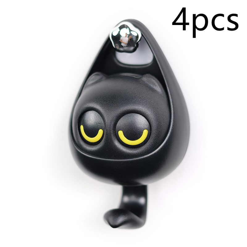 Wall Hooks with Adhesive Backing Winking Cat Coat for Mounted Decoration Key and Hat for Home