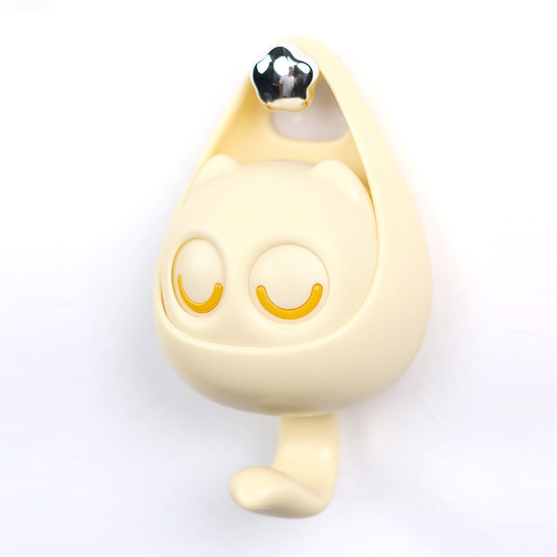 Wall Hooks with Adhesive Backing Winking Cat Coat for Mounted Decoration Key and Hat for Home