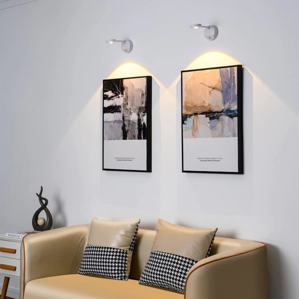Wall Light Picture Wireless Sconce LED Cordless Magnetic Adjustable