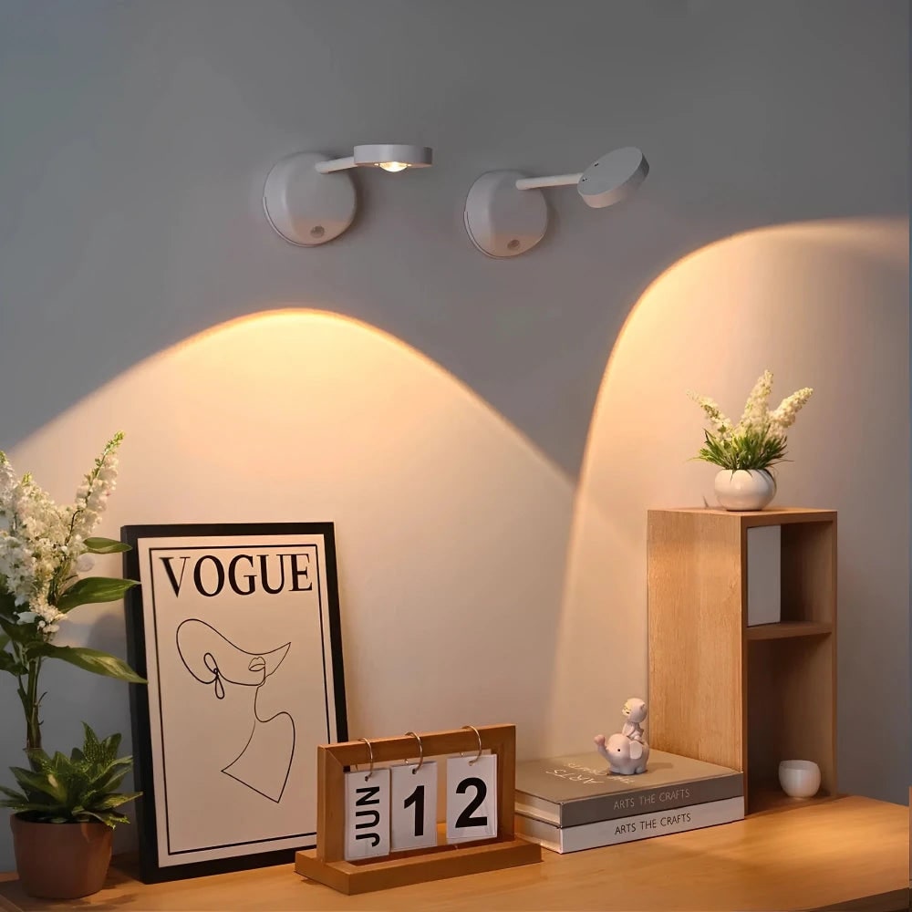 Wall Light Picture Wireless Sconce LED Cordless Magnetic Adjustable
