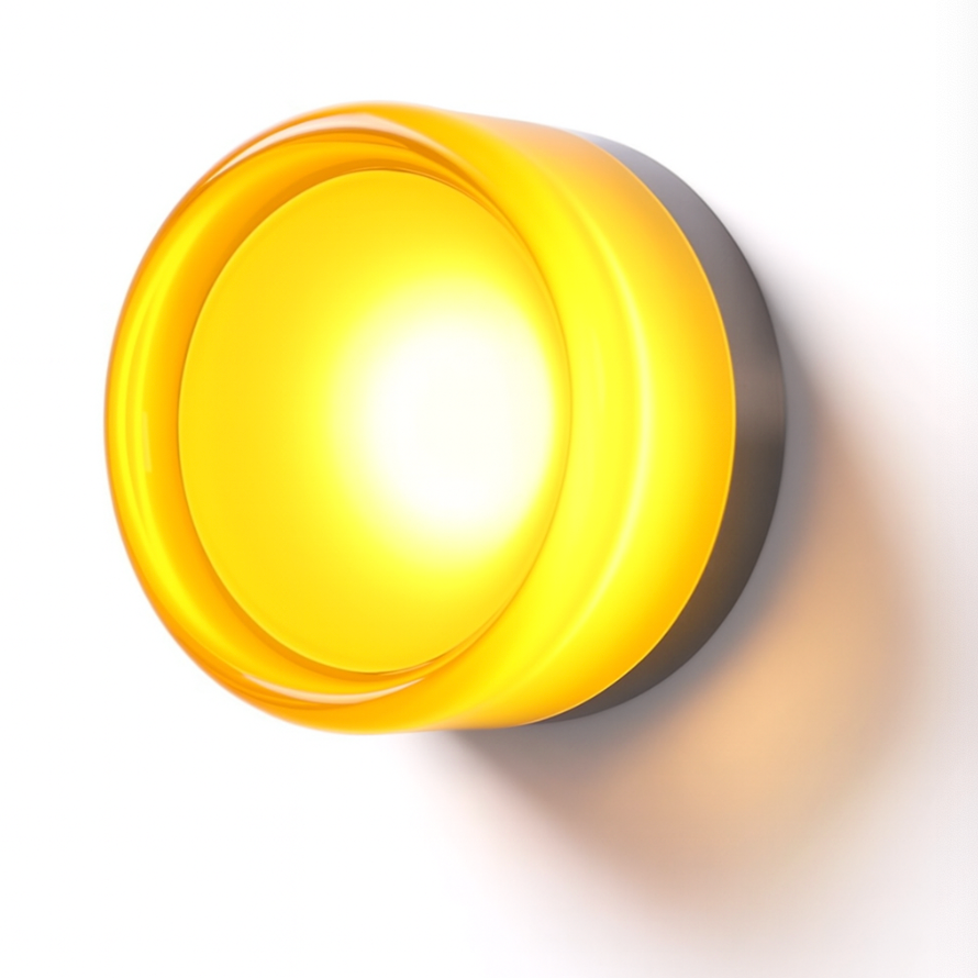 Round LED Wall Sconce with Acrylic Diffuser Flush Mount Bedroom Light