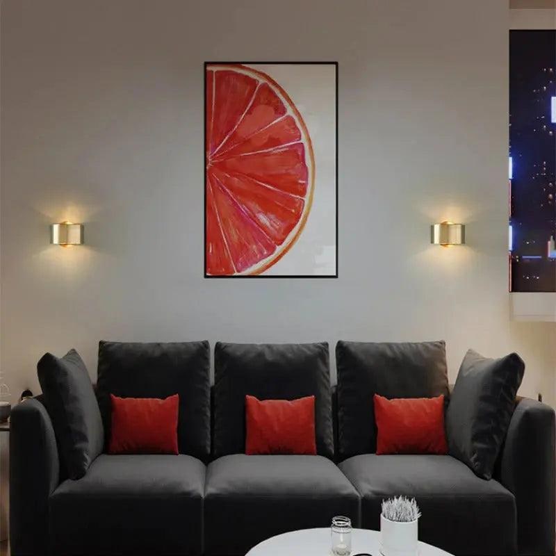 Wall Sconce Lighting with Cylindrical Shade for Living Room and Bedroom Candle