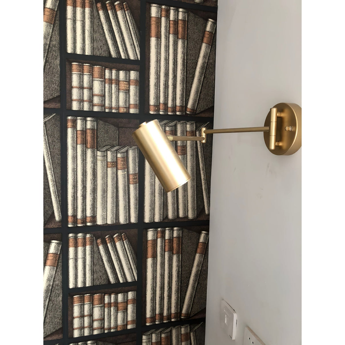 Wall Sconce Swing Arm Reading Light with Adjustable Head