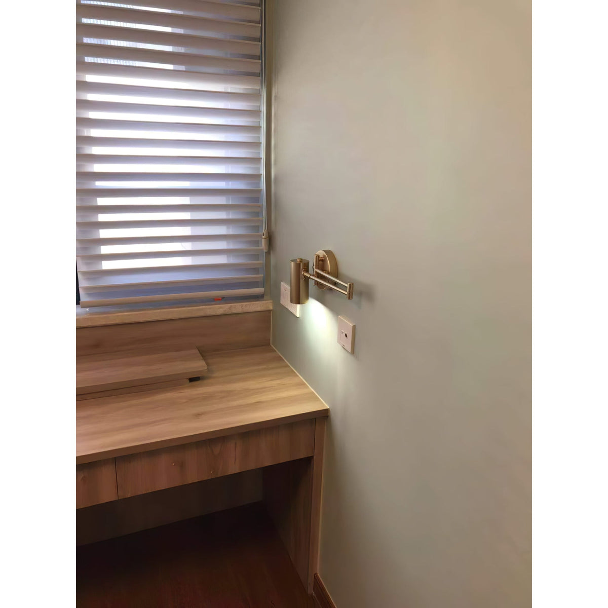 Wall Sconce Swing Arm Reading Light with Adjustable Head