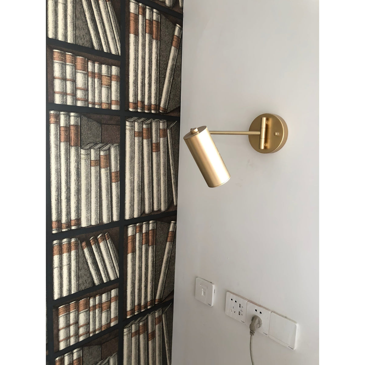 Wall Sconce Swing Arm Reading Light with Adjustable Head
