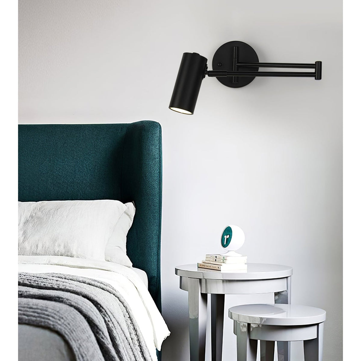 Wall Sconce Swing Arm Reading Light with Adjustable Head