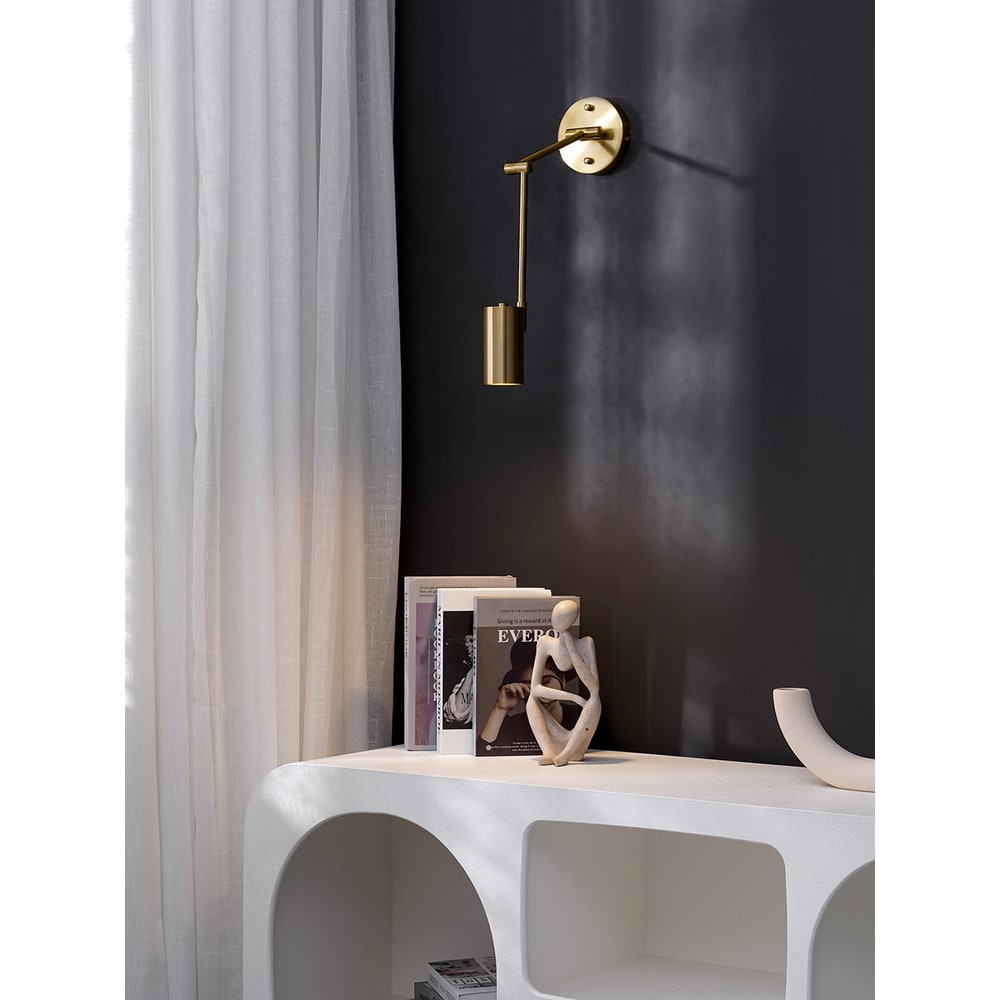 Wall Sconce Swing Arm Reading Light with Adjustable Head