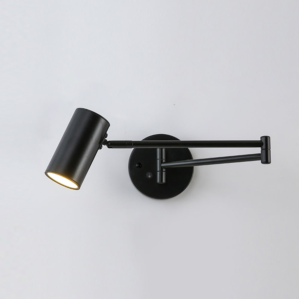 Wall Sconce Swing Arm Reading Light with Adjustable Head