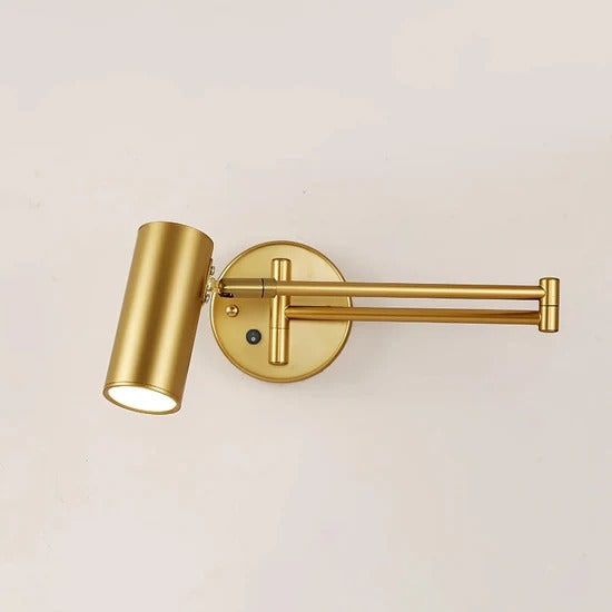 Wall Sconce Swing Arm Reading Light with Adjustable Head