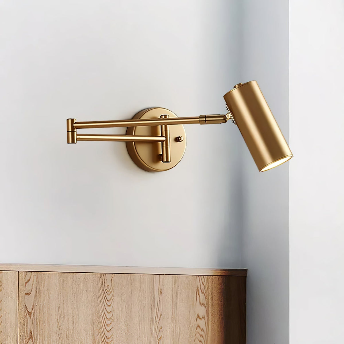 Wall Sconce Swing Arm Reading Light with Adjustable Head