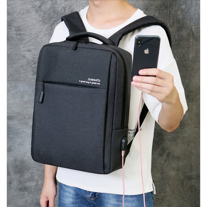 Water Resistant Laptop Backpack with USB Charging Port Slim Padded Design