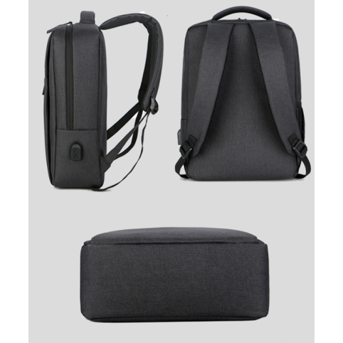 Water Resistant Laptop Backpack with USB Charging Port Slim Padded Design