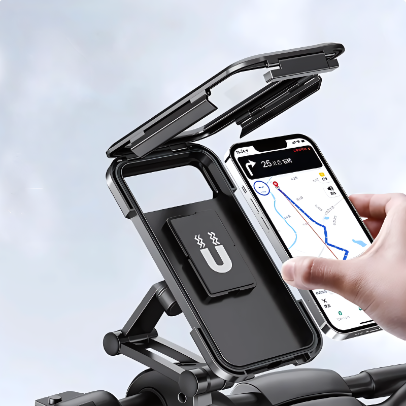 Waterproof Bike Phone Holder Mount with Adjustable Arm and Handlebar Clamp Bicycle