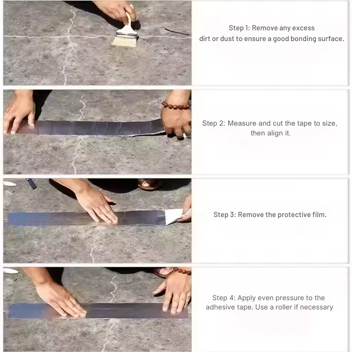 Waterproof Tape Butyl Strong Adhesive Aluminum Foil Backing Roof Repair Leak Sealing