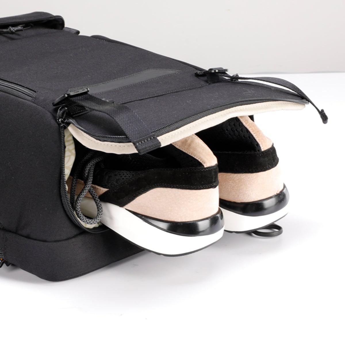 Waterproof Travel Laptop Backpack with Shoe Compartment Side Access and Compression Straps