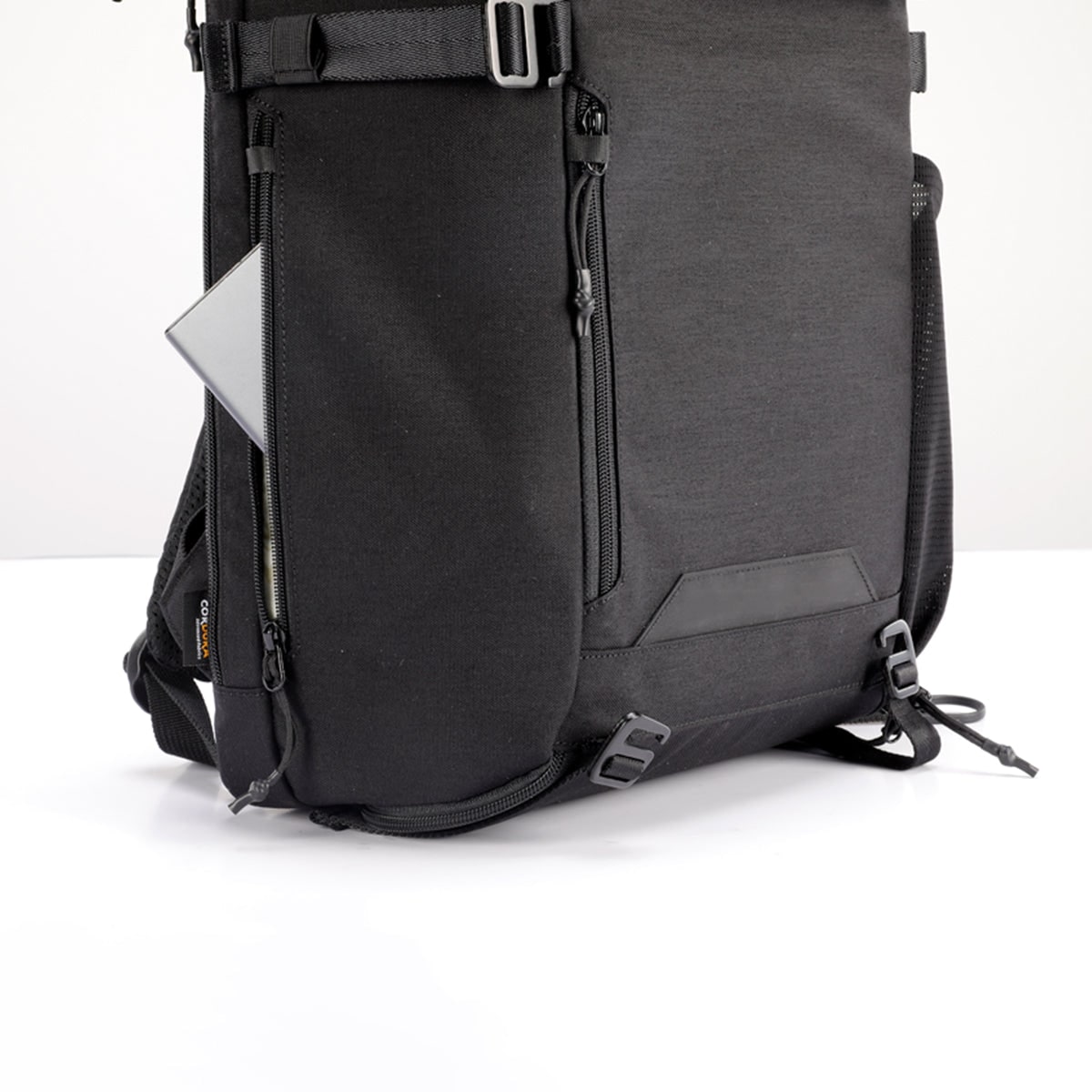 Waterproof Travel Laptop Backpack with Shoe Compartment Side Access and Compression Straps