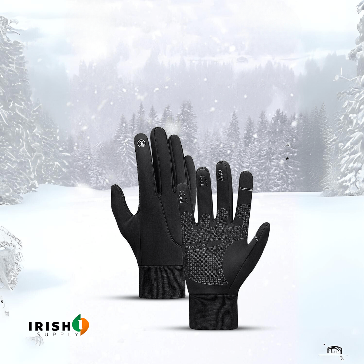 Waterproof Winter Gloves with Touchscreen Fingers Cycling Thermal Grip and Windproof Cuffs