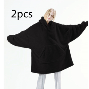 Wearable Blanket Hoodie for Newborn Infant and with Oversized Fleece and Kangaroo Pocket