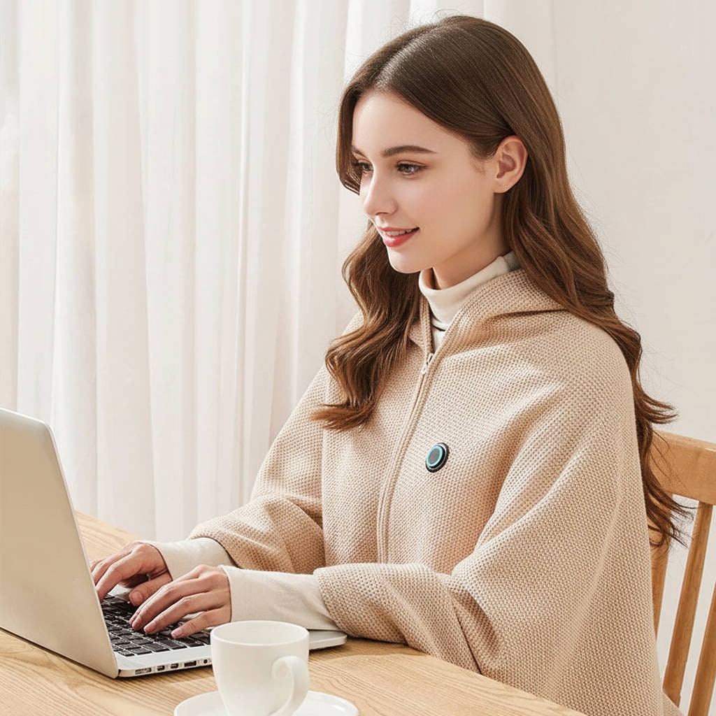 Wearable Heated Blanket Throw with USB Power Zipper Closure and 8 Heating Zones