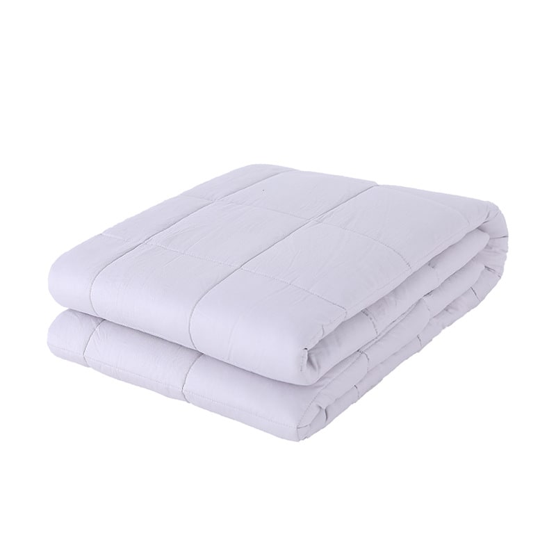 Weighted Blanket for Sleep and Stress Relief with Quilted Cotton Design Throw