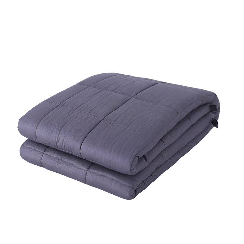 Weighted Blanket for Sleep and Stress Relief with Quilted Cotton Design Throw