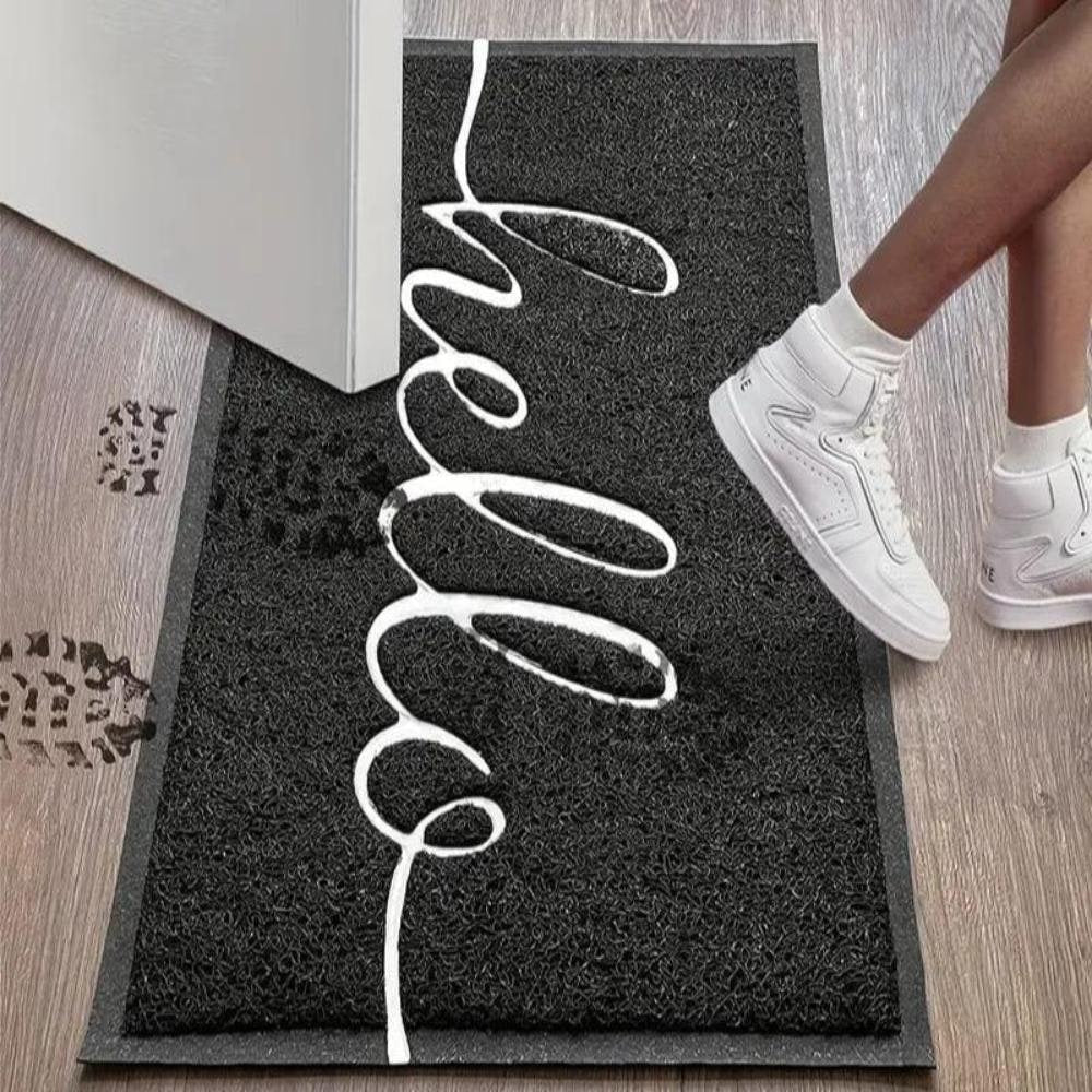 Welcome Mat Outdoor with PVC Loop Texture and Non-Slip Rubber Backing Cat
