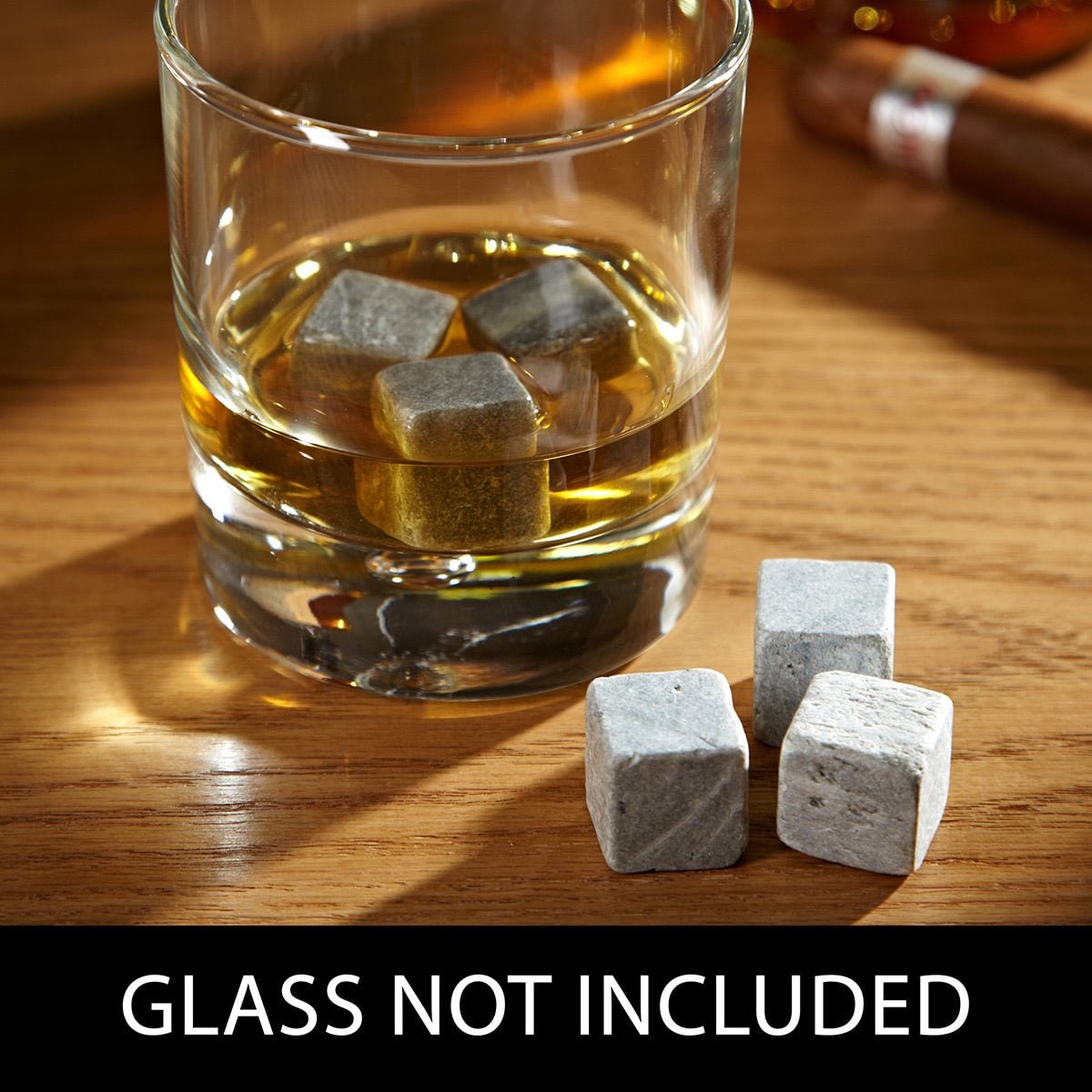 Whiskey Cubes Ice and Soapstone Stones with Reusable Chilling Rocks Set of 9 Cool