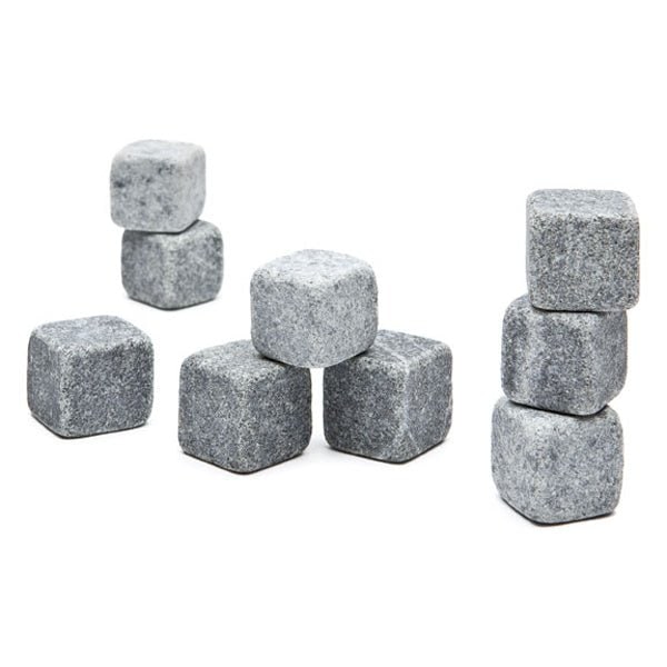Whiskey Cubes Ice and Soapstone Stones with Reusable Chilling Rocks Set of 9 Cool