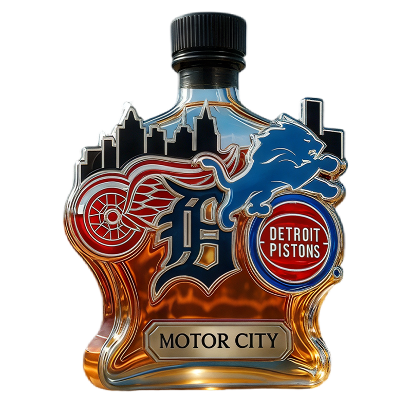 Whiskey Decanter Glass Sports Football Shaped Clear Gift