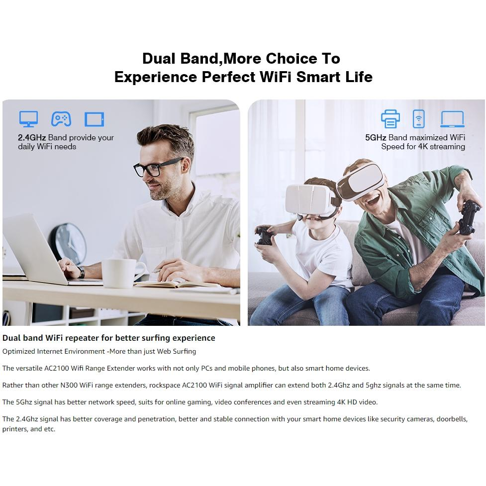 WIFI Extender with Four Antennas Wireless Internet and Booster for Home Coverage Rv