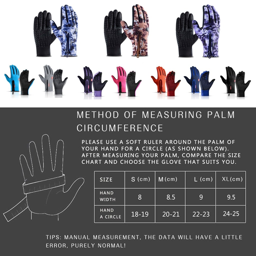 Cold-Weather Thermal Gloves Touchscreen Sport Fit