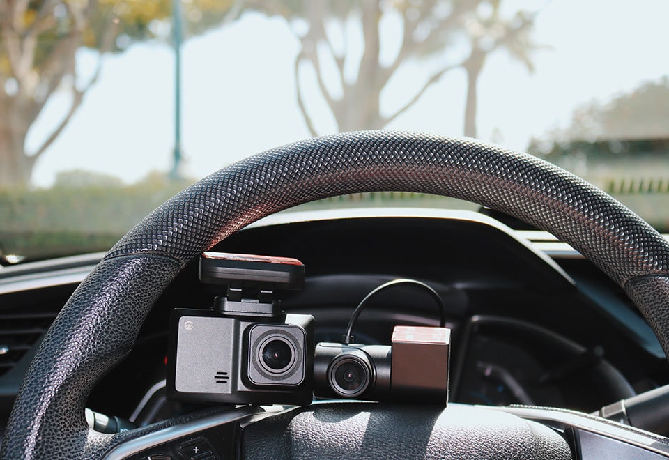 Wireless Dash Camera with Front and Rear for Car 1080p HD Dashboard with Lcd Screen and App Control