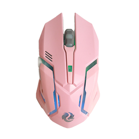 Wireless Gaming Mouse with Ergonomic Design LED Backlighting and Rechargeable Battery
