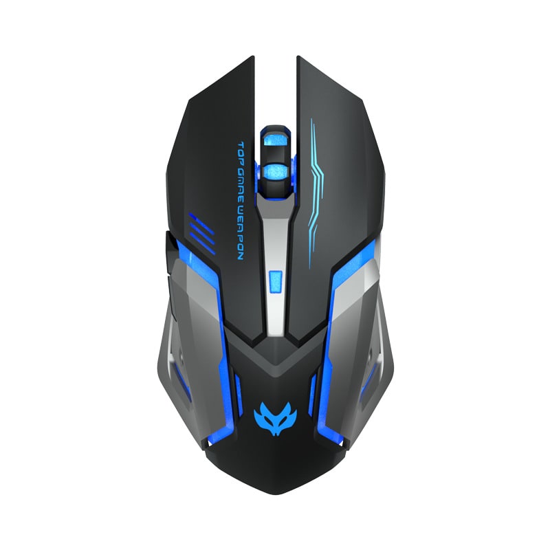 Wireless Gaming Mouse with Ergonomic Design LED Backlighting and Rechargeable Battery