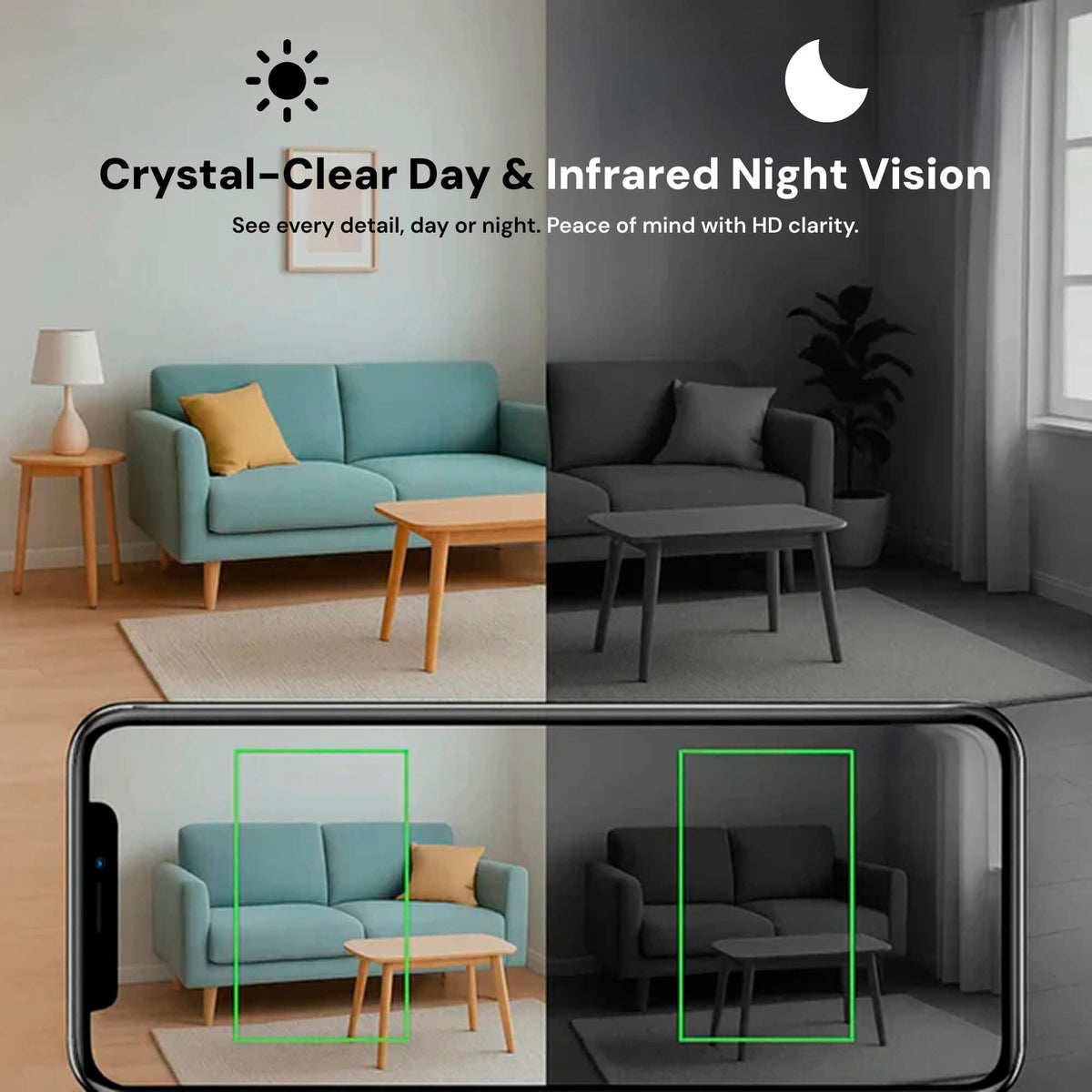 Wireless Mini Security Camera for House System with Night Vision and Hidden Compact Design