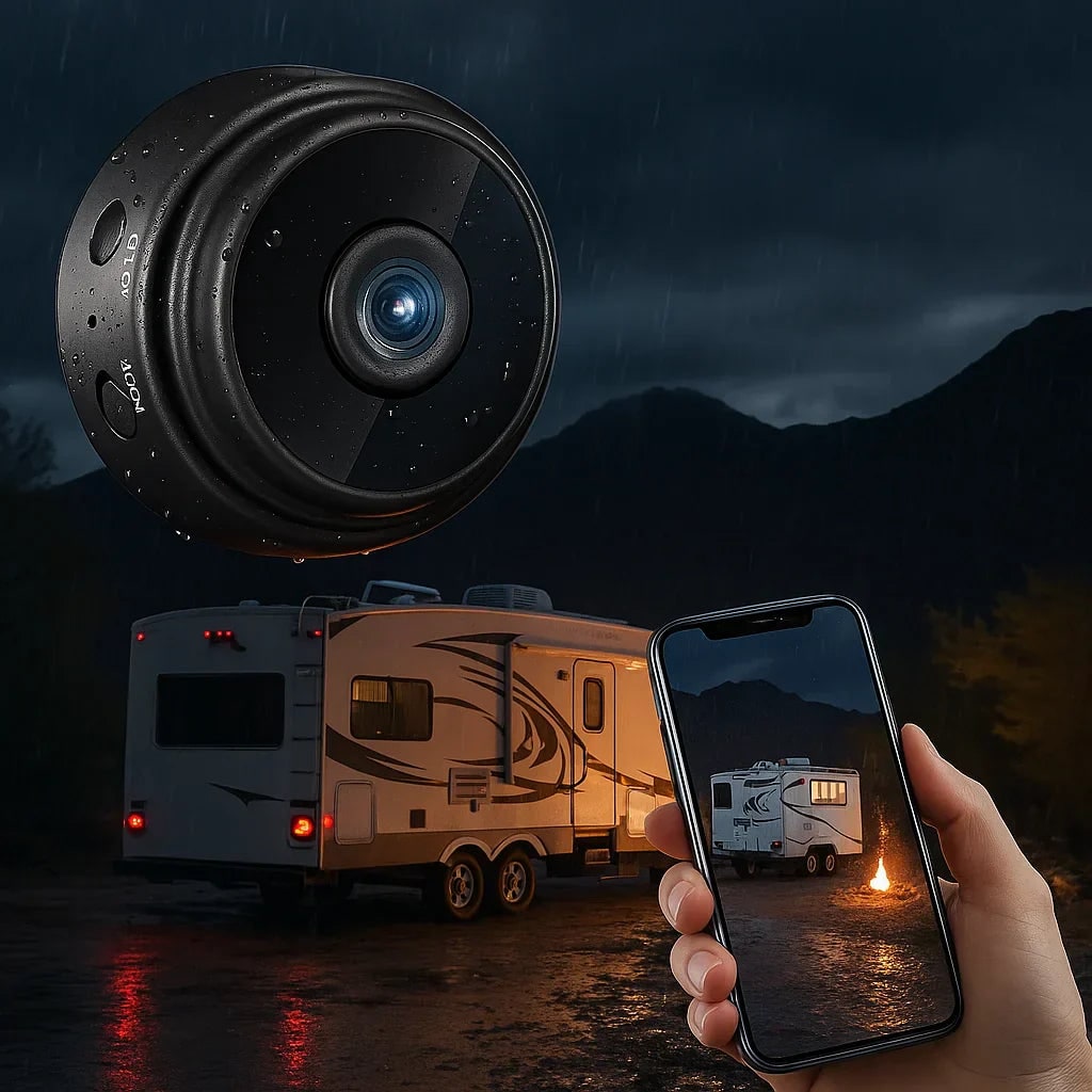 Wireless Mini Security Camera with Magnetic Mount and Night Vision for Vehicles