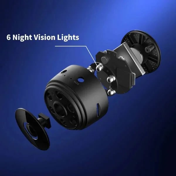 Wireless Mini Security Camera with Magnetic Mount and Night Vision for Vehicles