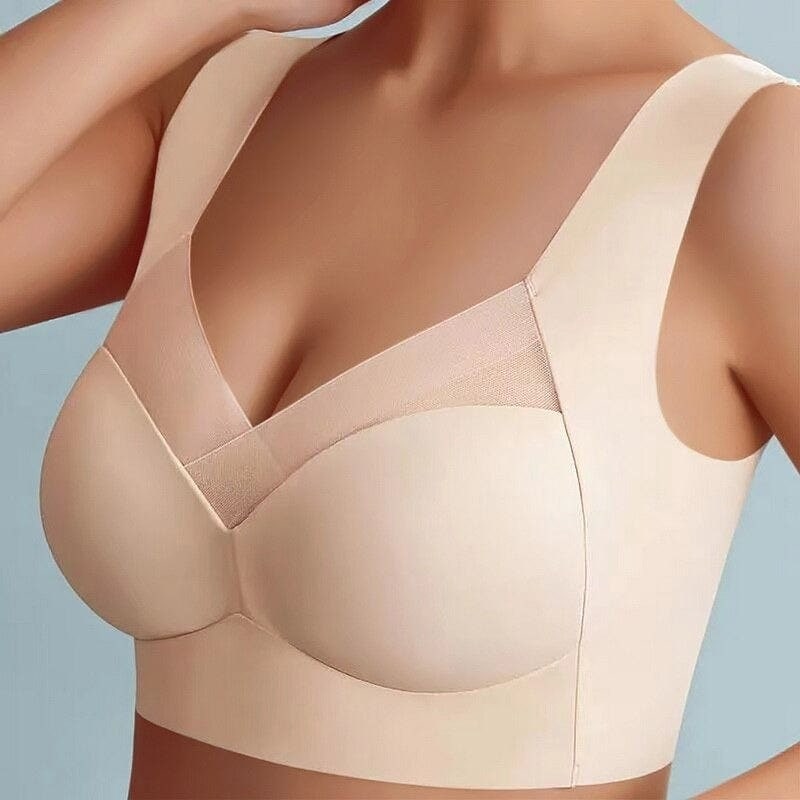 Wireless Push Up Bra Comfort Seamless Mesh Removable Pad Wide Strap No Wire